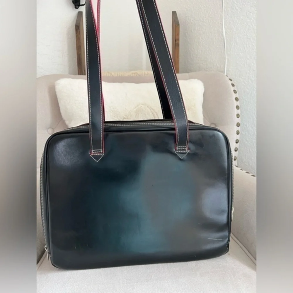 McKlein Black Leather Business Bag Multiple Compartments